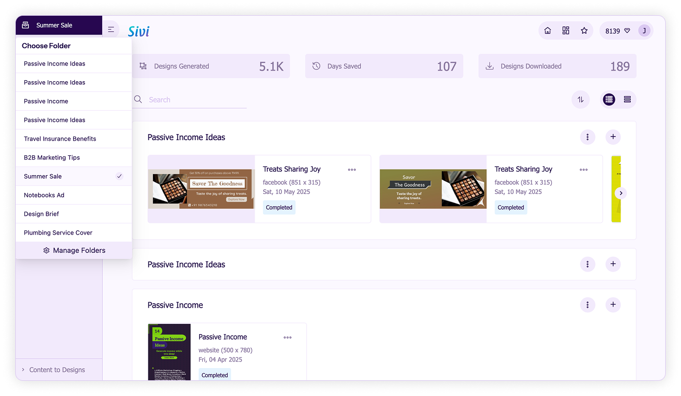 Folders-Manage AI design folder