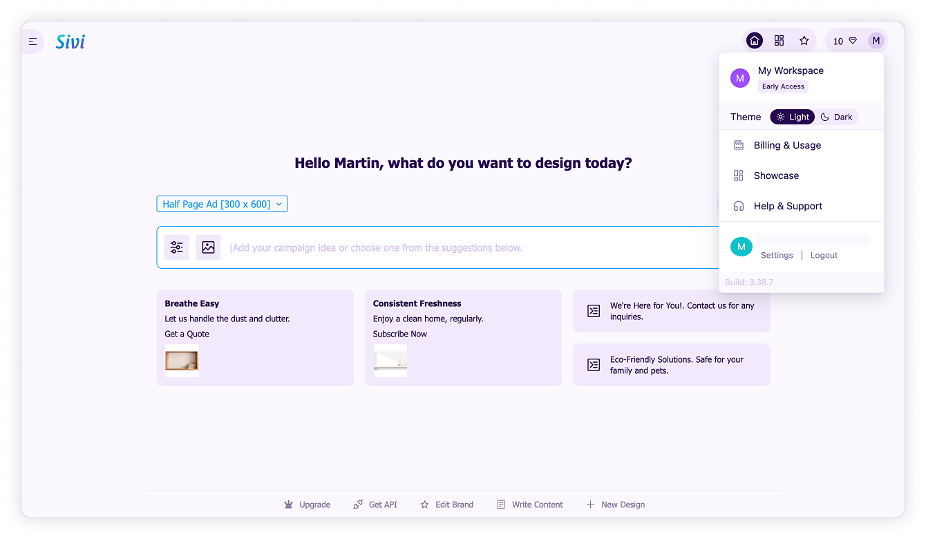Theme-User profile theme settings