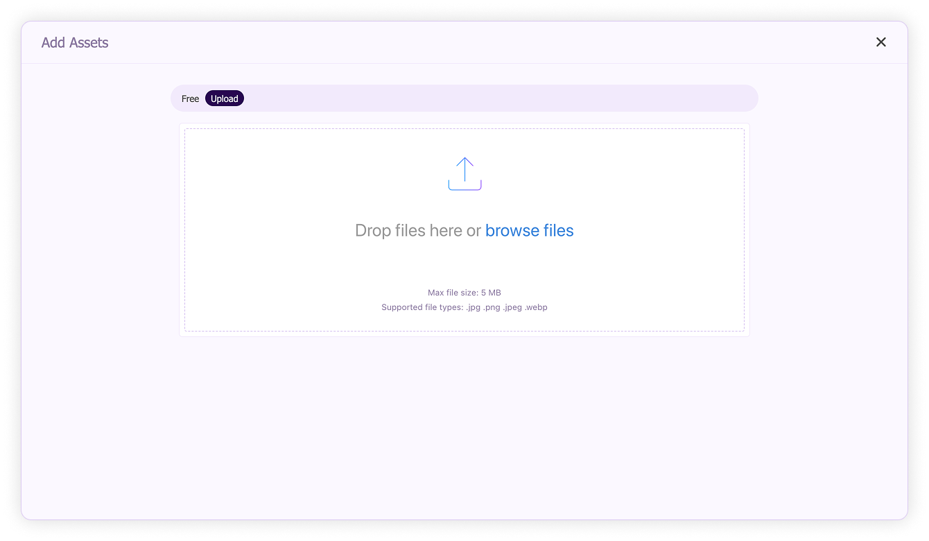 Brand assets library-Upload brand assets
