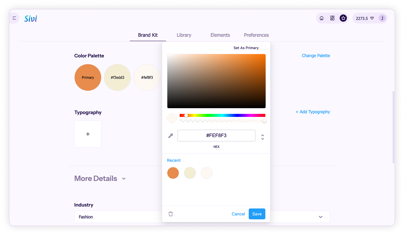 Brand colors-Delete color