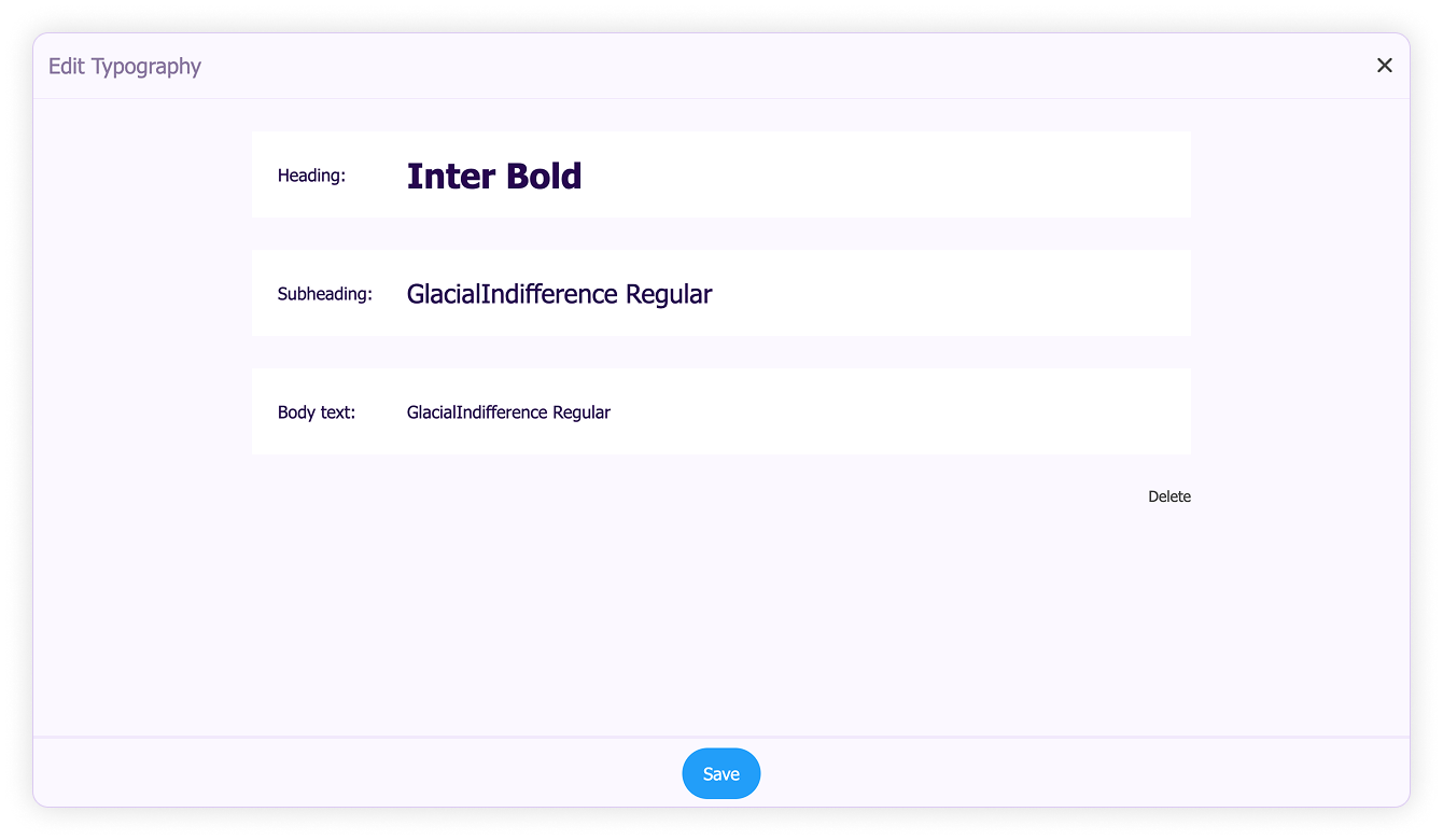 Brand fonts-Save font pair