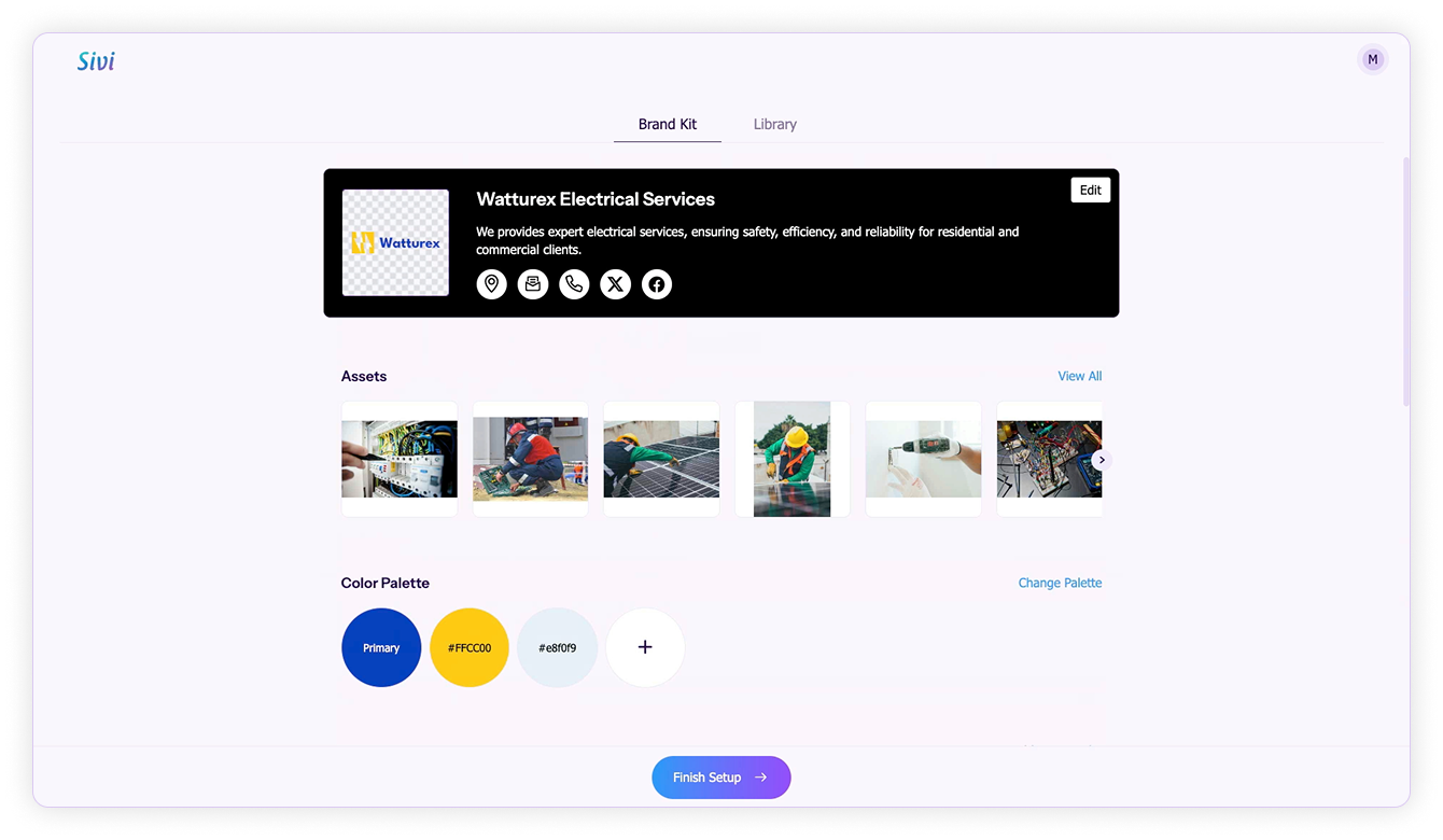 Brand setup-Extracted brand details
