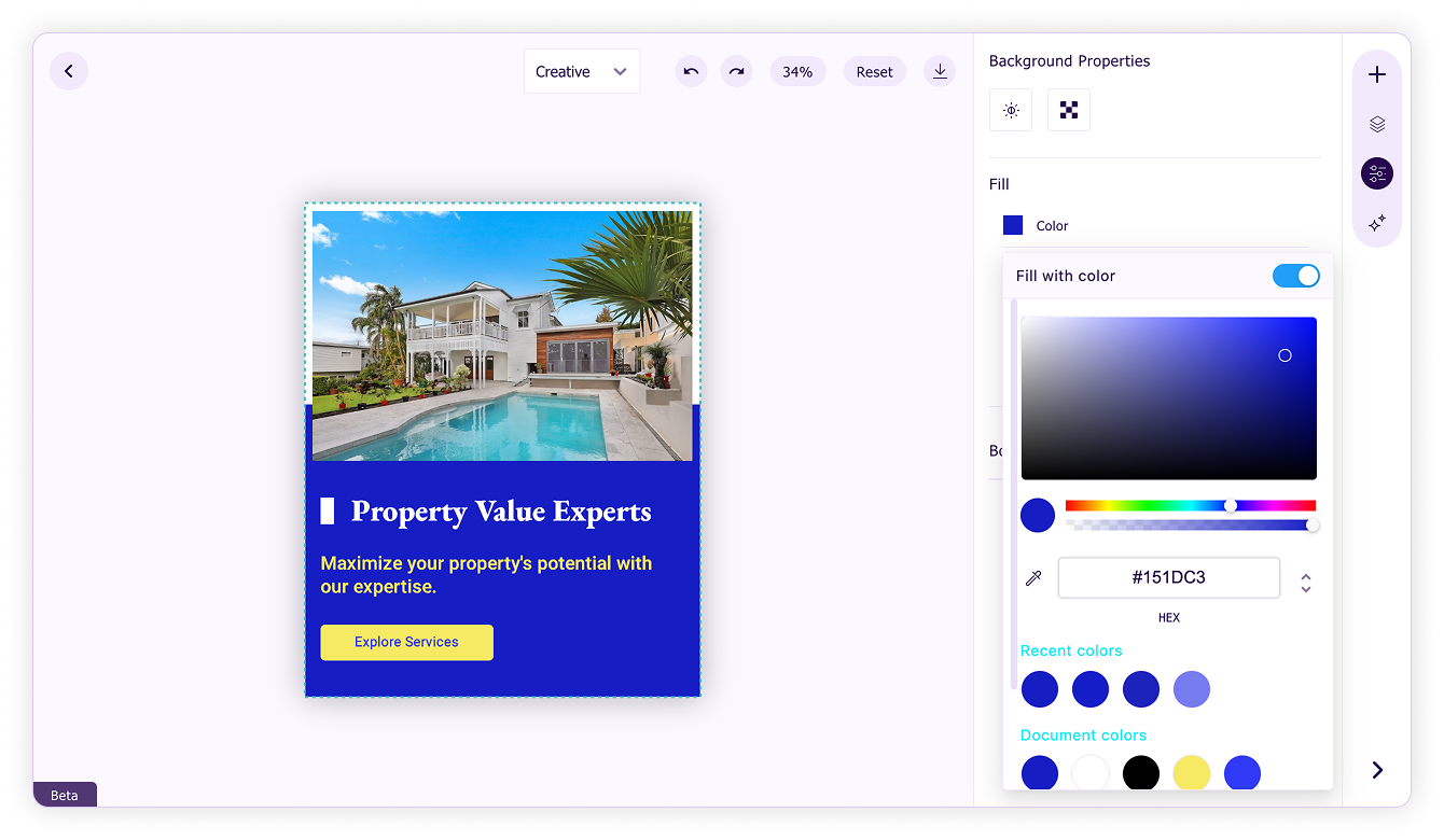 Edit colors-Change the color of design layer