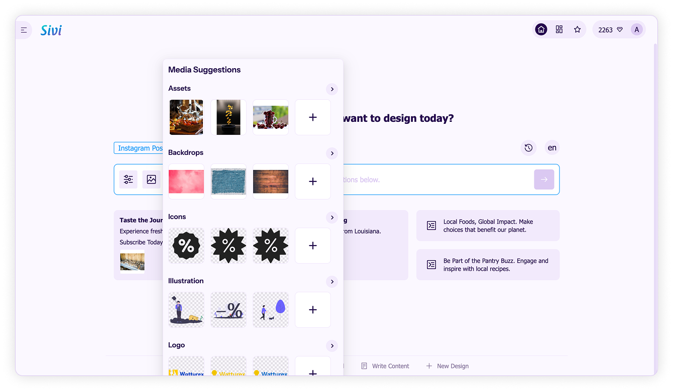 Design assets-Open assets panel