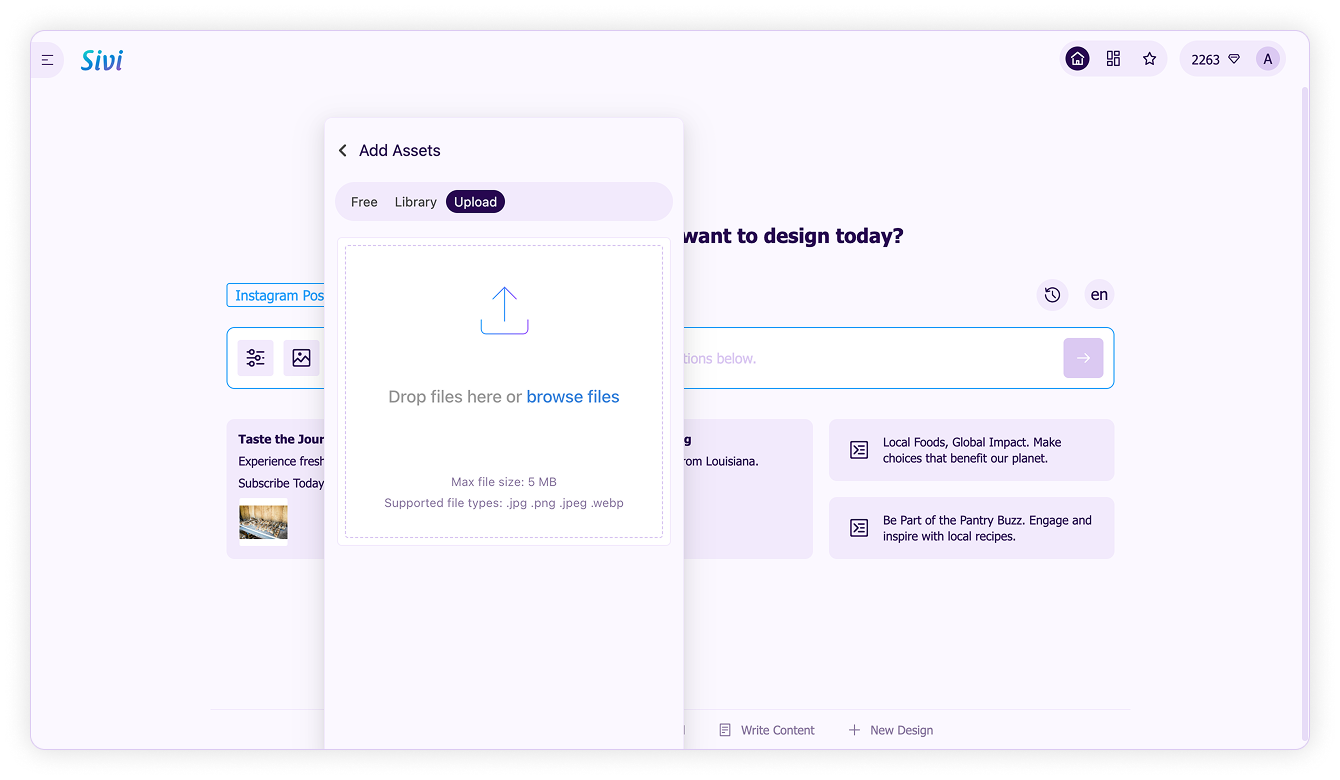 Design assets-Upload assets