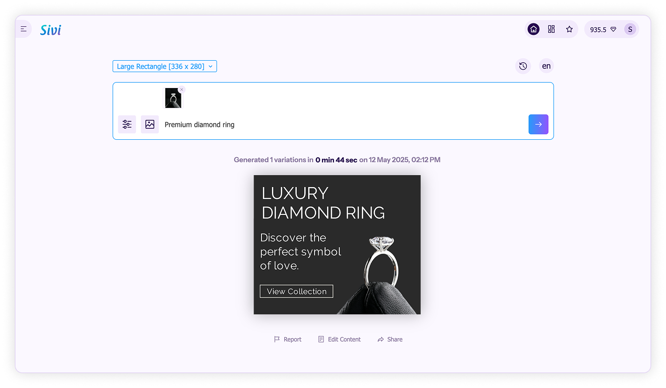Edit content-Edit content after generating design
