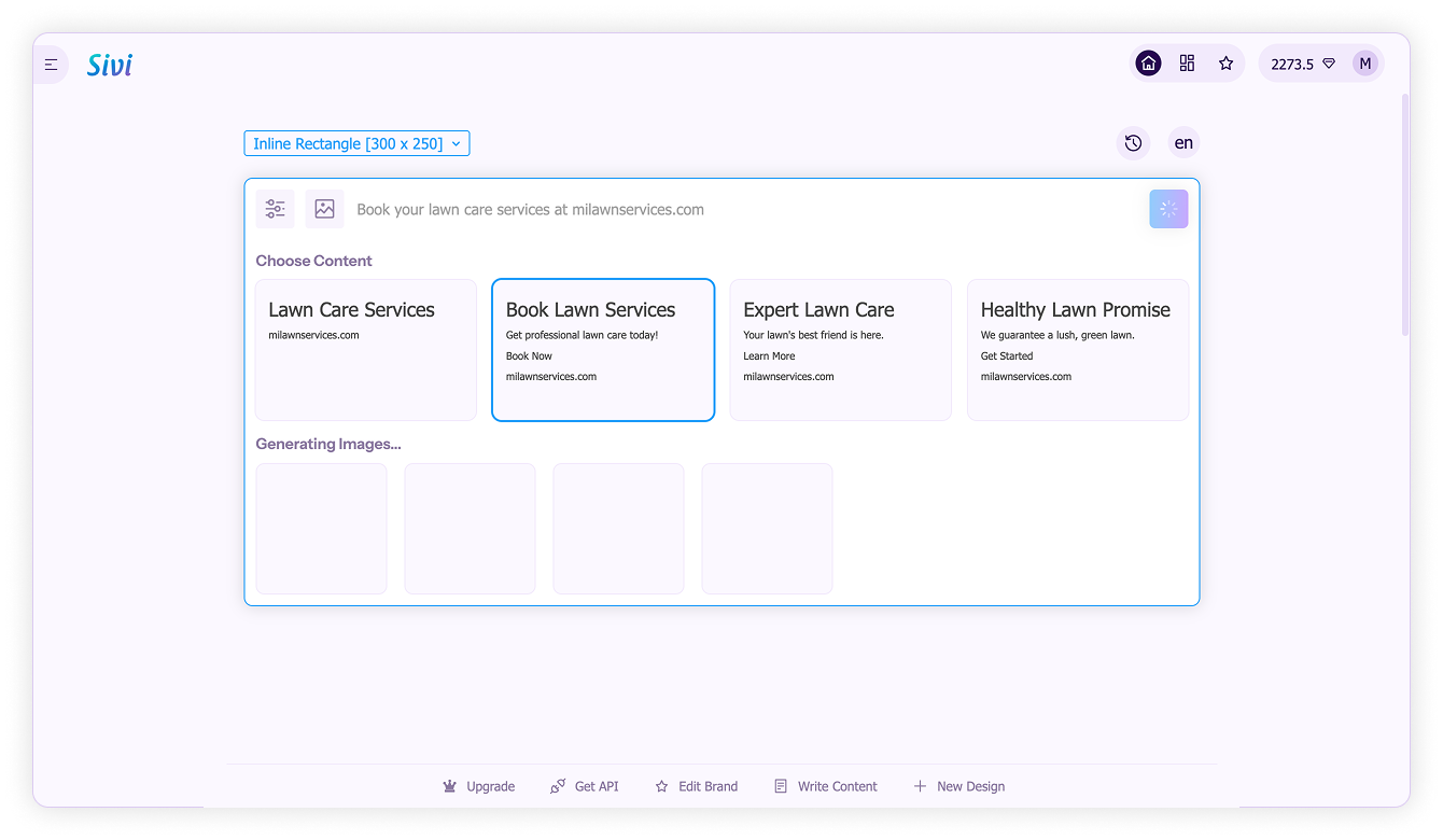 Prompt to design-AI copy generation