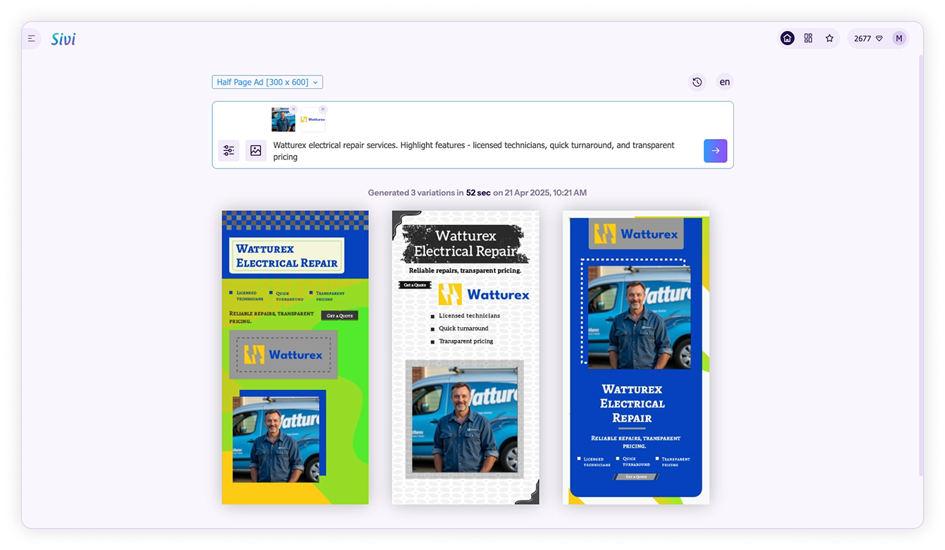 How to use Sivi-Generate designs with AI
