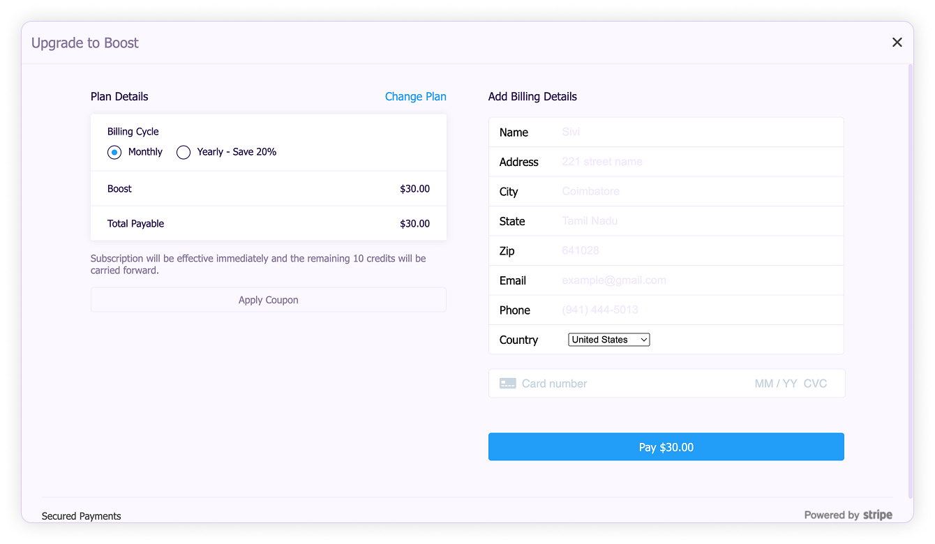 Pricing details-Confirm design subscription