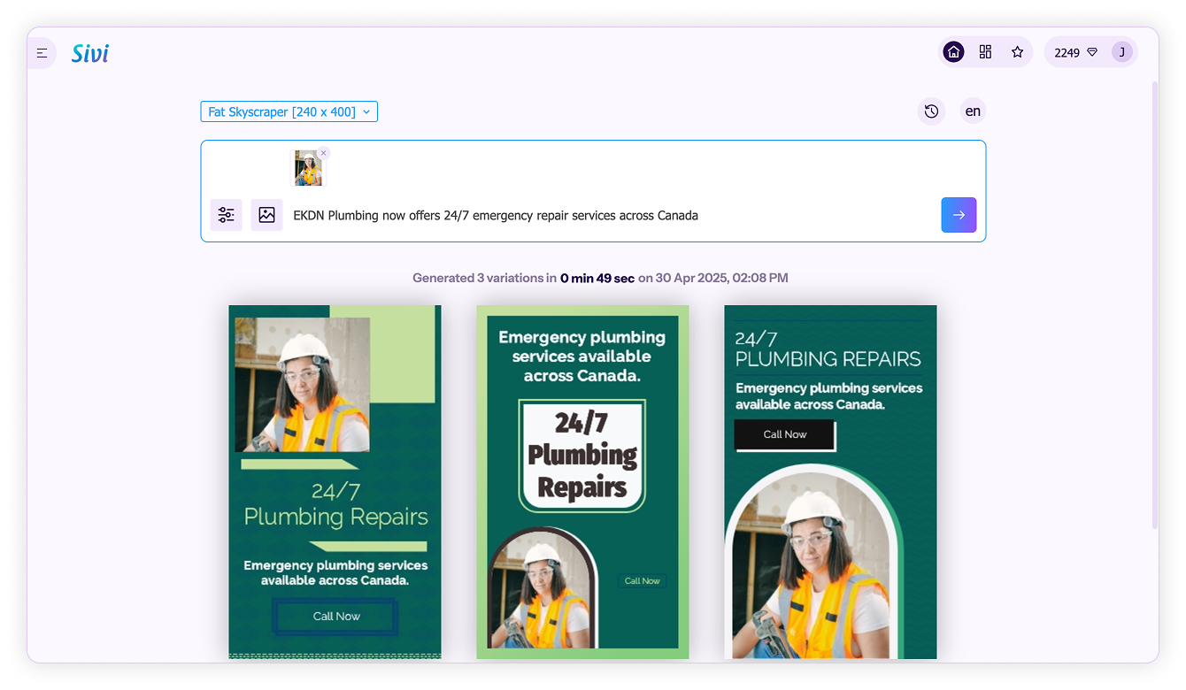 Multilingual ad campaign-Banner in English