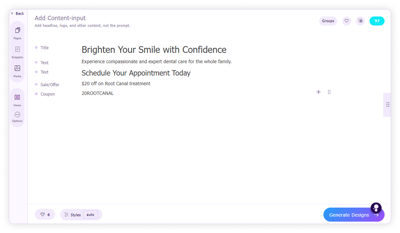 Add a coupon-Type coupon code