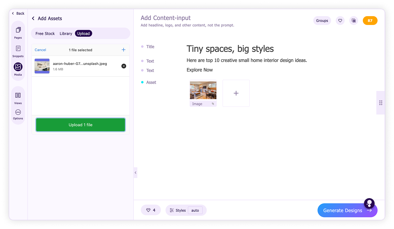 Add assets-Add image from device