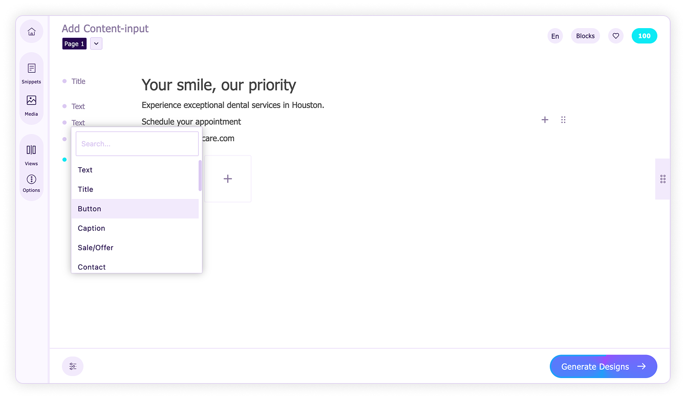 Change tags-Click tag