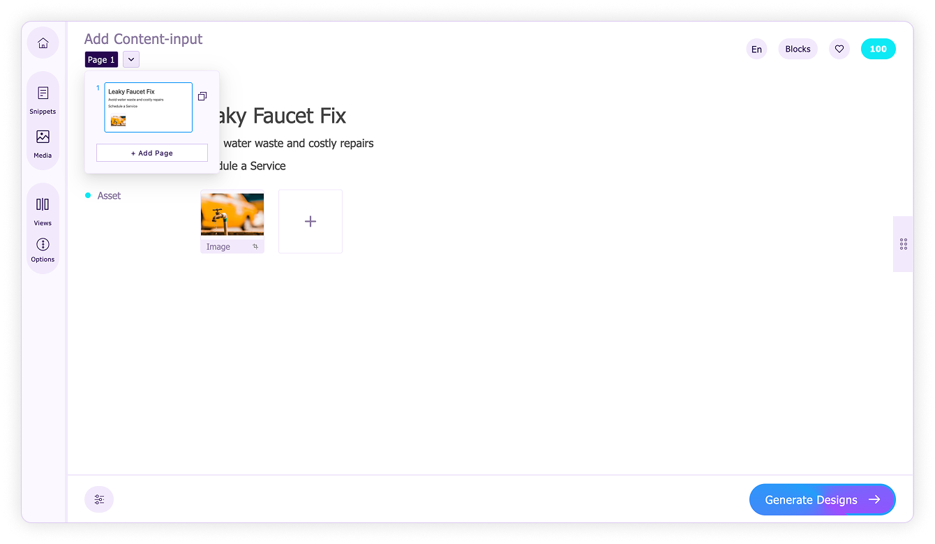 Pages-Click dropdown