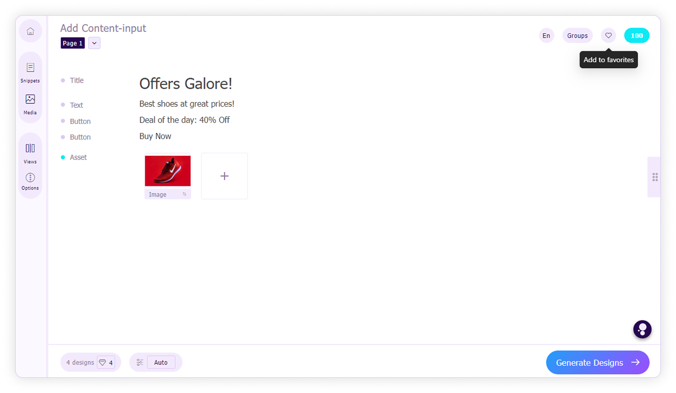 Save content-Add to favorites